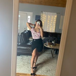 Strappy Flower Crop Top